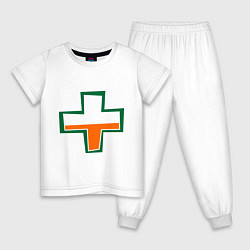 Пижама хлопковая детская TF2 Health, цвет: белый