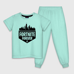 Пижама хлопковая детская Fortnite Forever, цвет: мятный