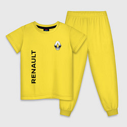 Пижама хлопковая детская Renault Style, цвет: желтый