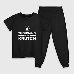 Пижама хлопковая детская Thousand Foot Krutch, цвет: черный
