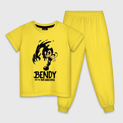 Пижама хлопковая детская Bendy And the ink machine, цвет: желтый