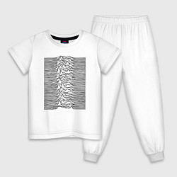 Пижама хлопковая детская Unknown Pleasures, цвет: белый