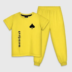Пижама хлопковая детская Motrhead Peak, цвет: желтый