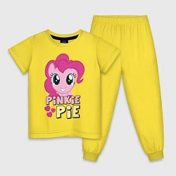 Пижама хлопковая детская Красавица Пинки Пай, цвет: желтый