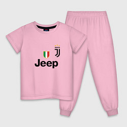 Пижама хлопковая детская Ronaldo: Juve Sport, цвет: светло-розовый