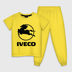 Пижама хлопковая детская Iveco, цвет: желтый