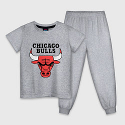 Пижама хлопковая детская Chicago Bulls, цвет: меланж