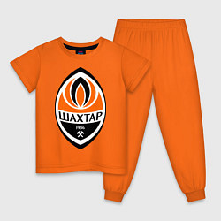 Пижама хлопковая детская ФК Шахтёр цвета оранжевый — фото 1