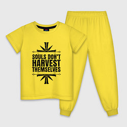 Пижама хлопковая детская Harvest Themselves, цвет: желтый