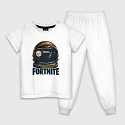 Пижама хлопковая детская Fortnite: I Need Space, цвет: белый