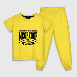 Пижама хлопковая детская Conor McGregor: Champion 2016, цвет: желтый