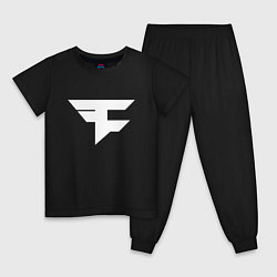 Пижама хлопковая детская FAZE Symbol, цвет: черный