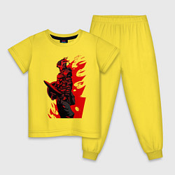 Пижама хлопковая детская Убийца гоблинов, цвет: желтый