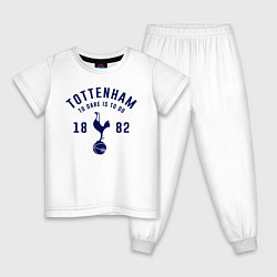 Пижама хлопковая детская FC Tottenham 1882, цвет: белый