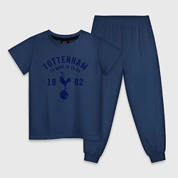 Пижама хлопковая детская FC Tottenham 1882, цвет: тёмно-синий