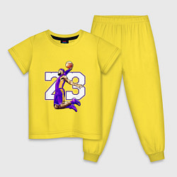 Пижама хлопковая детская Леброн Джеймс, цвет: желтый