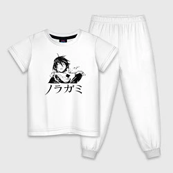 Пижама хлопковая детская Бездомный Бог, цвет: белый