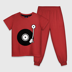 Пижама хлопковая детская Vinyl Mix, цвет: красный
