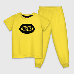 Пижама хлопковая детская ЧУИТС, цвет: желтый