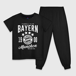 Пижама хлопковая детская Bayern Munchen 1900, цвет: черный