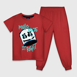 Пижама хлопковая детская Mello Made it Right, цвет: красный