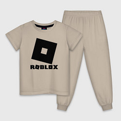 Пижама хлопковая детская ROBLOX, цвет: миндальный