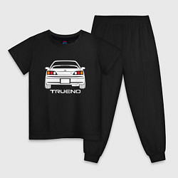 Пижама хлопковая детская Toyota Trueno AE111, цвет: черный