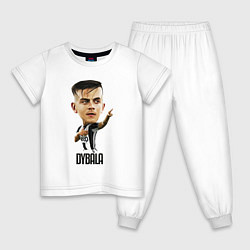 Пижама хлопковая детская Dybala, цвет: белый