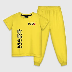 Пижама хлопковая детская MASS EFFECT N7, цвет: желтый