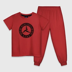 Пижама хлопковая детская MERCEDES-BENZ: Classic, цвет: красный
