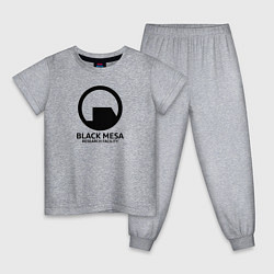 Пижама хлопковая детская Black Mesa: Research Facility, цвет: меланж