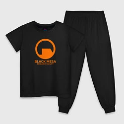 Пижама хлопковая детская Black Mesa: Research Facility, цвет: черный