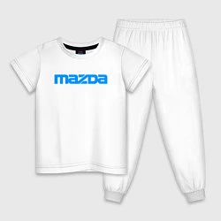 Пижама хлопковая детская MAZDA, цвет: белый