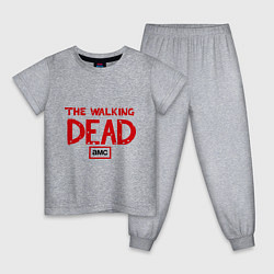 Пижама хлопковая детская The walking Dead AMC, цвет: меланж