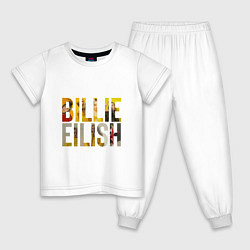Пижама хлопковая детская Billie Eilish, цвет: белый