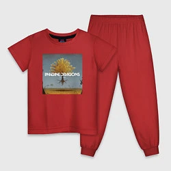 Пижама хлопковая детская IMAGINE DRAGONS, цвет: красный