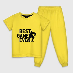 Пижама хлопковая детская Hockey - best game, цвет: желтый