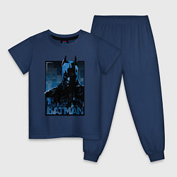 Пижама хлопковая детская Batman, цвет: тёмно-синий