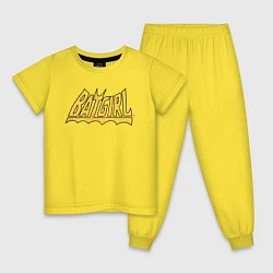 Пижама хлопковая детская Batgirl, цвет: желтый