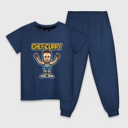 Пижама хлопковая детская Chef Curry, цвет: тёмно-синий
