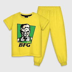 Пижама хлопковая детская BFG, цвет: желтый