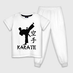 Пижама хлопковая детская Karate craftsmanship, цвет: белый