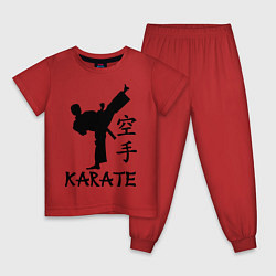 Пижама хлопковая детская Karate craftsmanship, цвет: красный