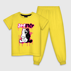 Пижама хлопковая детская MONOKUMA, цвет: желтый