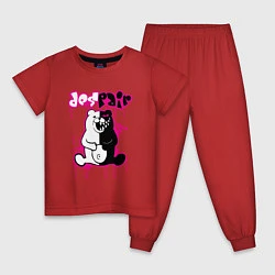 Пижама хлопковая детская MONOKUMA, цвет: красный