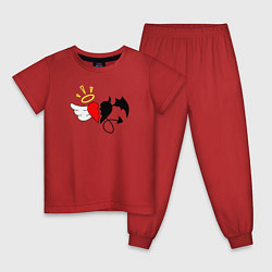 Пижама хлопковая детская EMINEM, цвет: красный