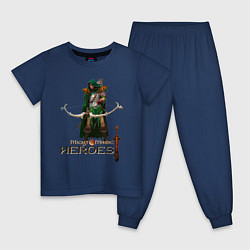 Пижама хлопковая детская Heroes of Might and Magic, цвет: тёмно-синий