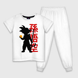 Пижама хлопковая детская Dragon Ball Goku, цвет: белый