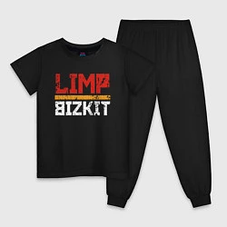 Пижама хлопковая детская LIMP BIZKIT, цвет: черный
