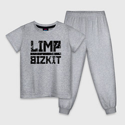 Пижама хлопковая детская LIMP BIZKIT, цвет: меланж